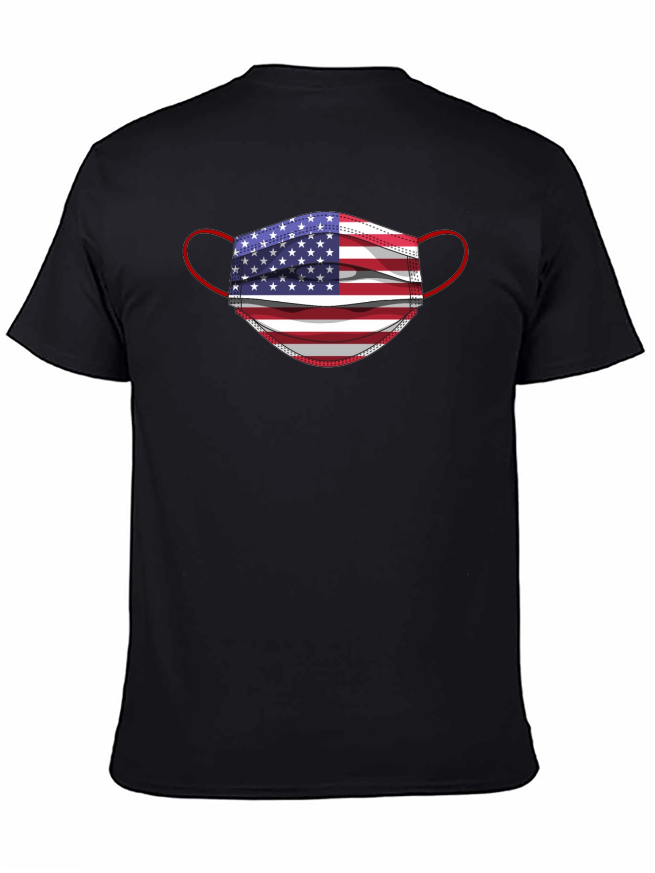 American Flag Face Mask Graphic Tee
