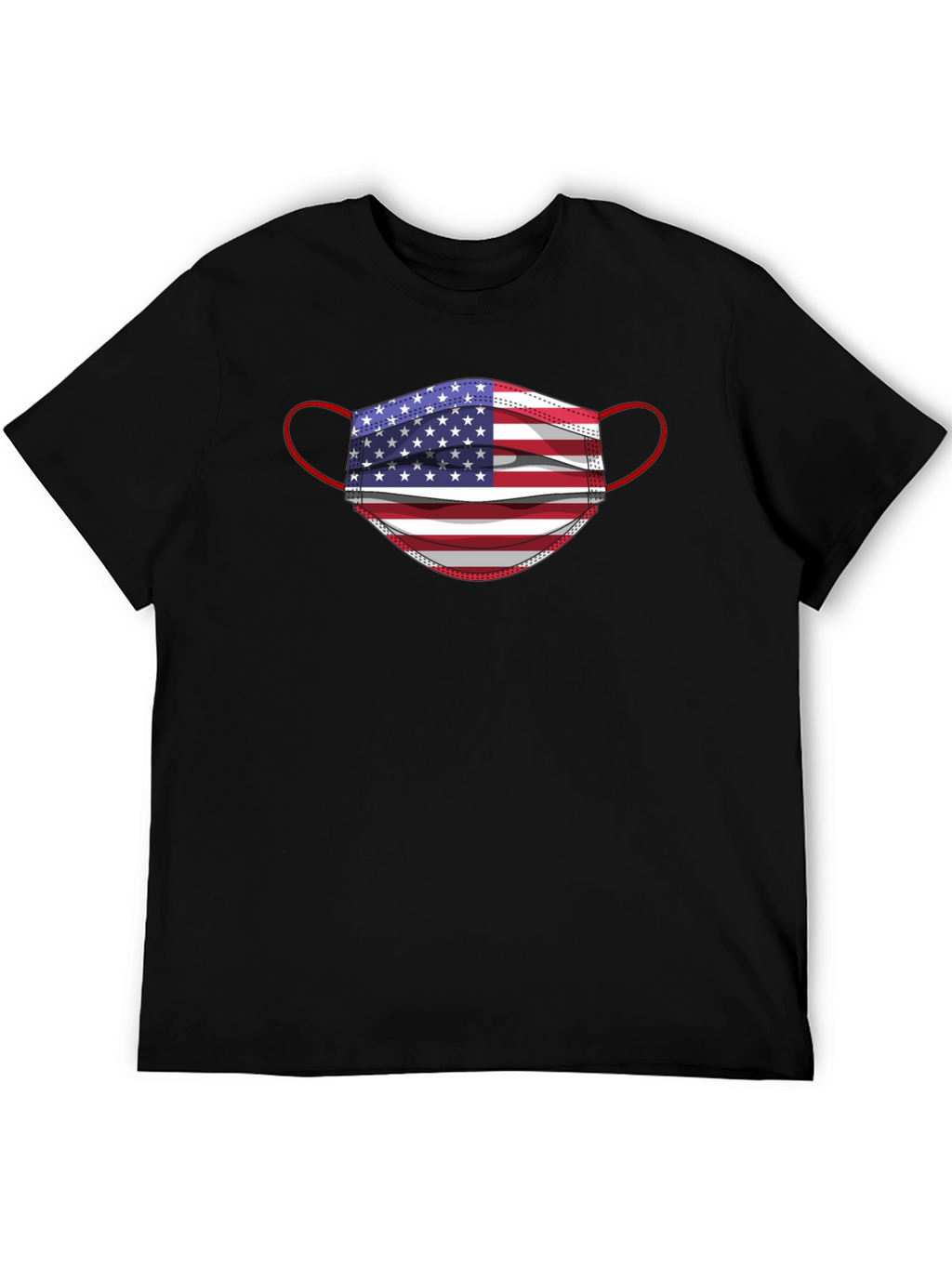 American Flag Face Mask Graphic Tee