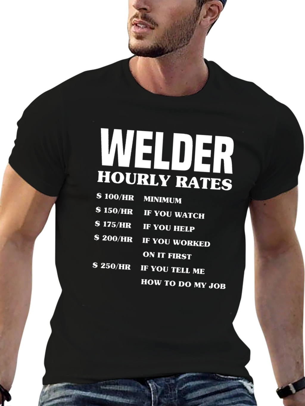Welder Hourly Rates Graphic T-Shirt