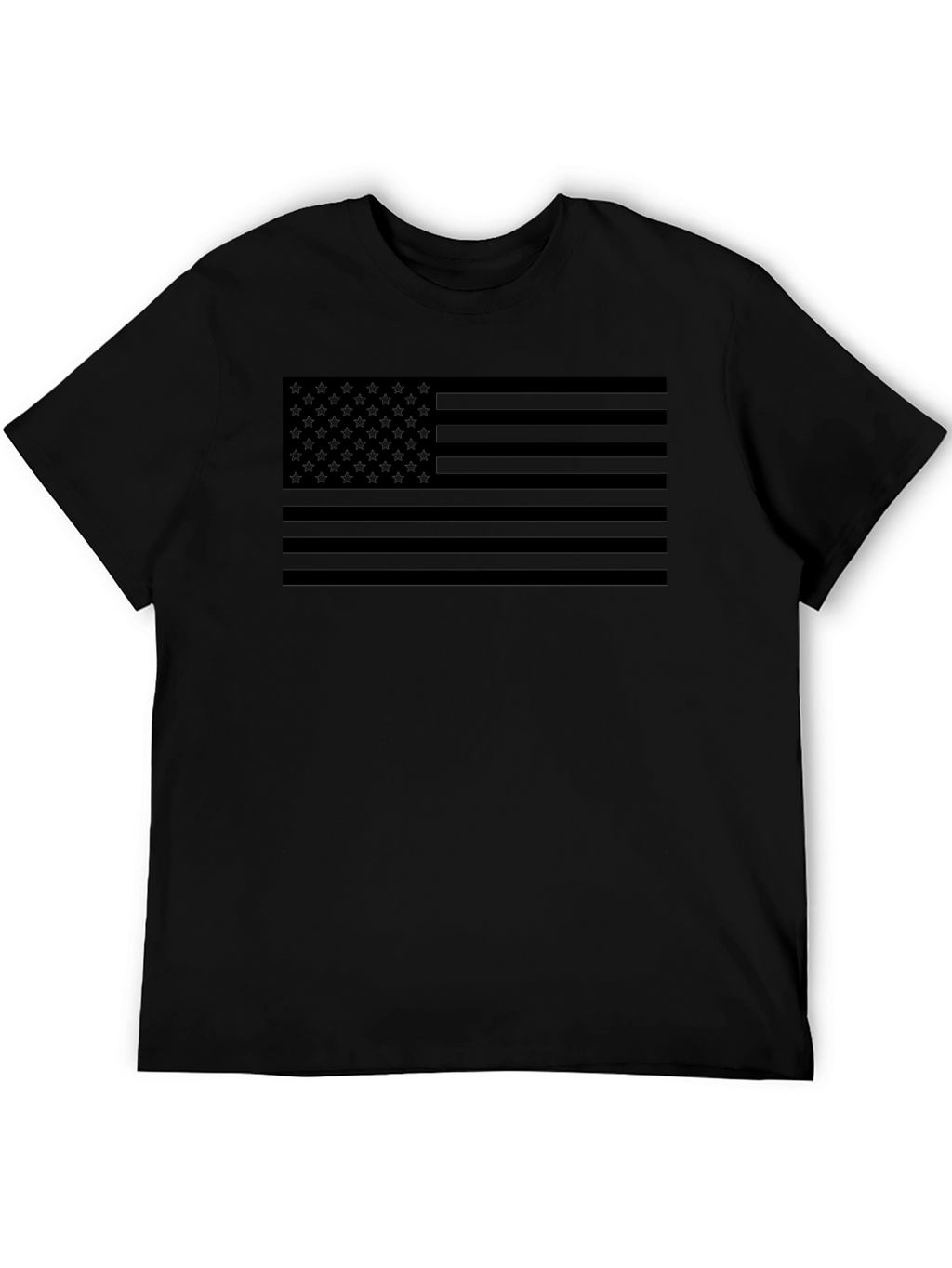 Monochrome American Flag Graphic T-Shirt