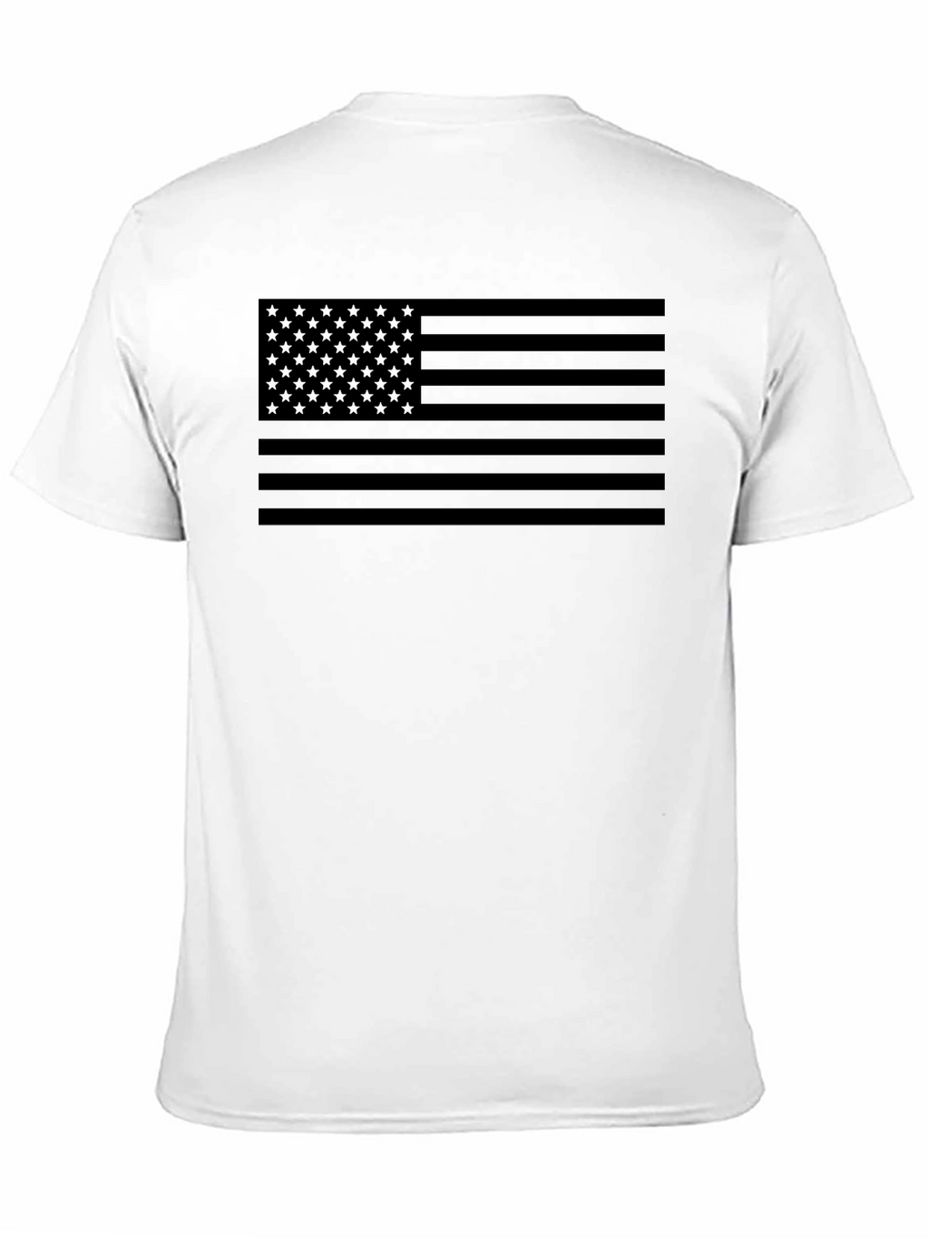 Monochrome American Flag Graphic T-Shirt