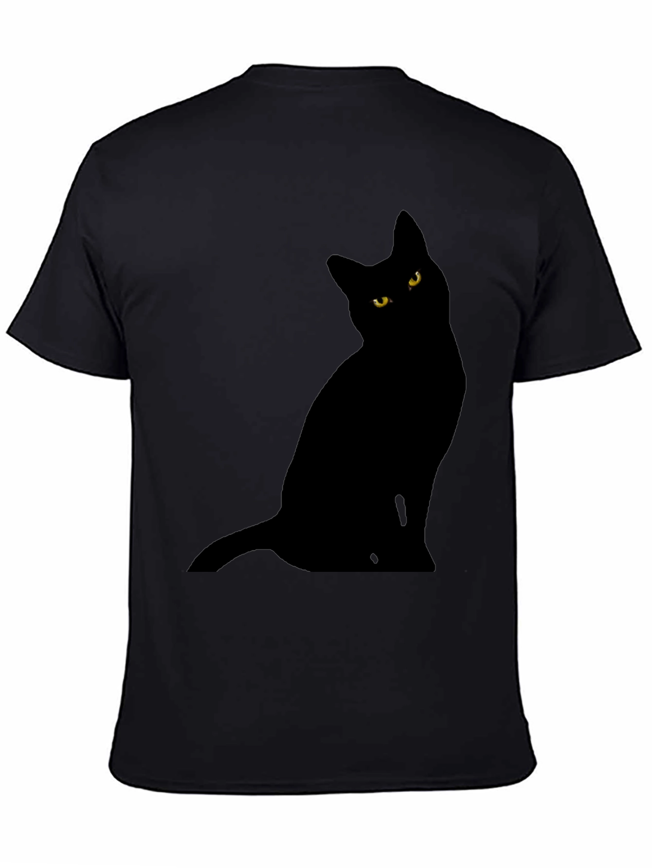 Black Cat Graphic Tee - Mens Crew Neck