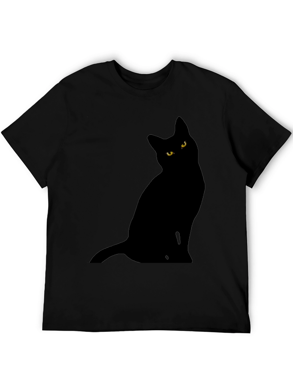 Black Cat Graphic Tee - Mens Crew Neck