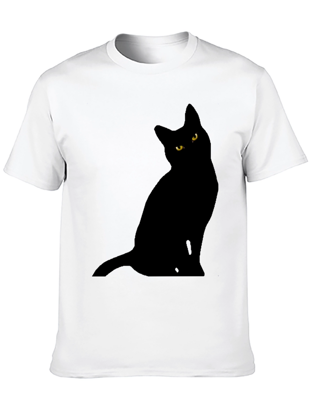Black Cat Graphic Tee - Mens Crew Neck