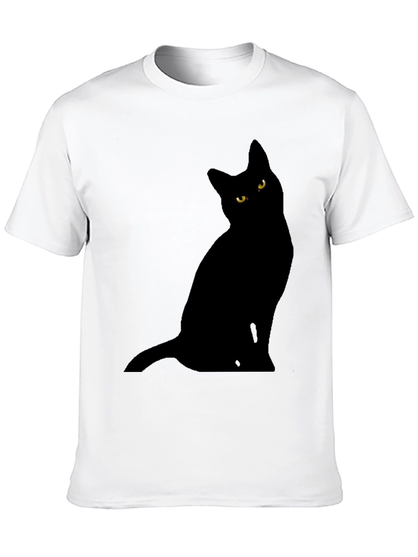 Black Cat Graphic Tee - Mens Crew Neck