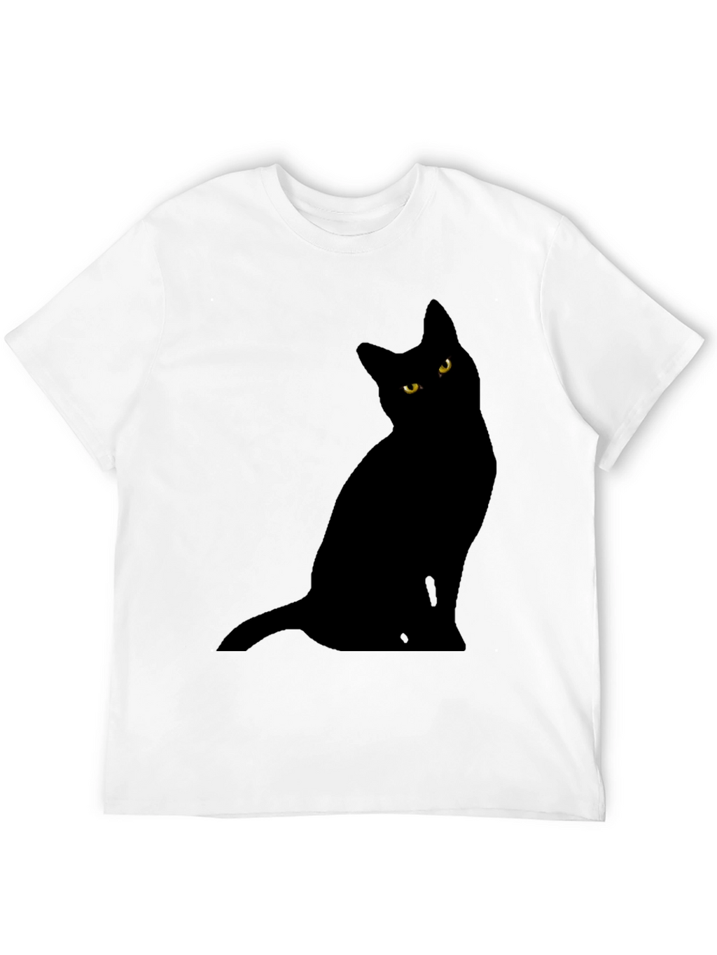 Black Cat Graphic Tee - Mens Crew Neck