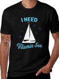 I Need Vitamin Sea T-Shirt Nautical Sailboat Tee