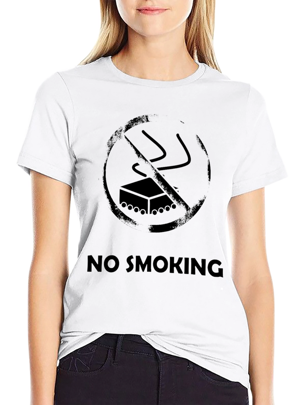 No Smoking Graphic Black T-Shirt