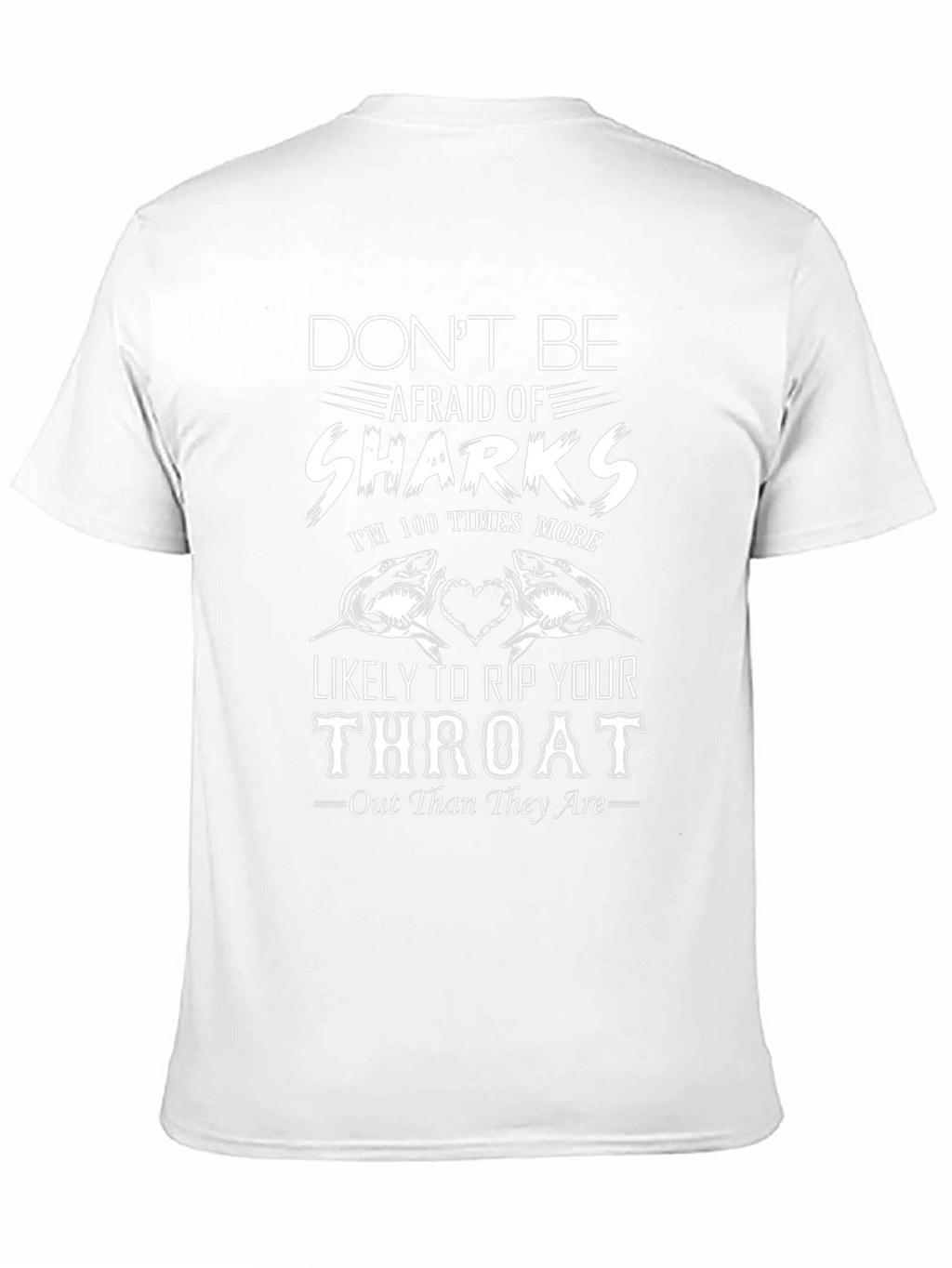 Dont Be Afraid of Sharks Black Graphic Tee