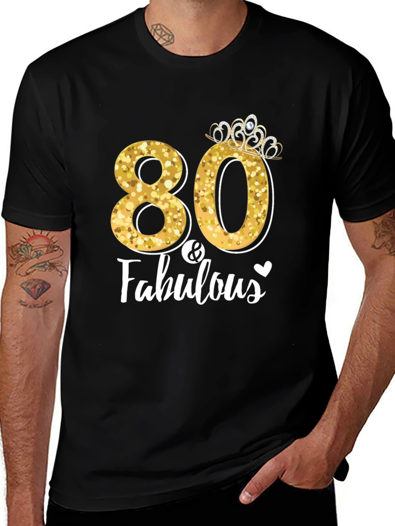 80 & Fabulous Birthday T-Shirt