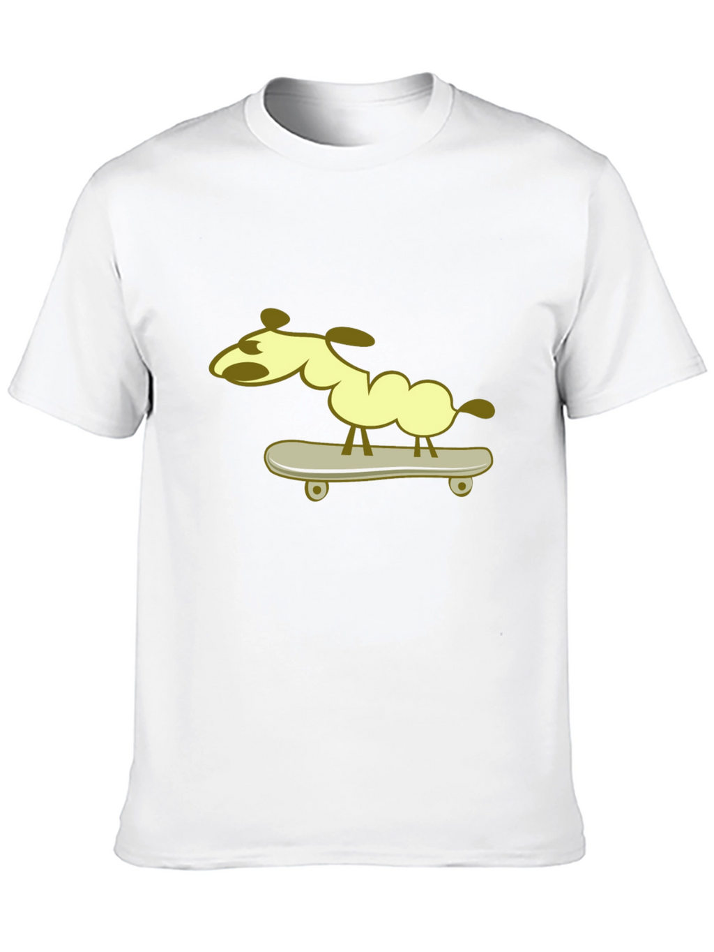 Dog on Skateboard Graphic Tee - Black