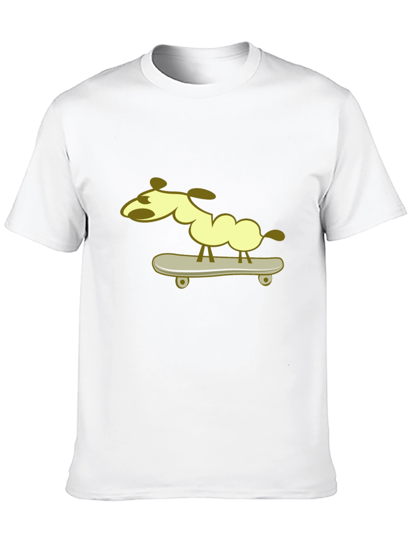 Dog on Skateboard Graphic Tee - Black