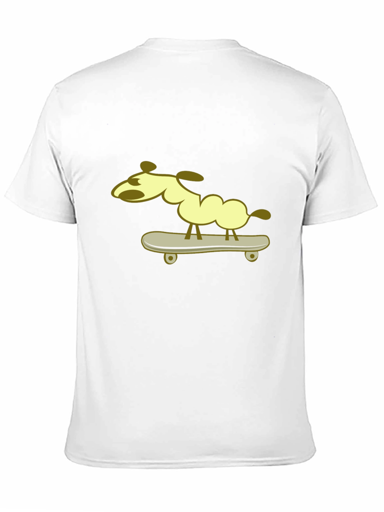 Dog on Skateboard Graphic Tee - Black