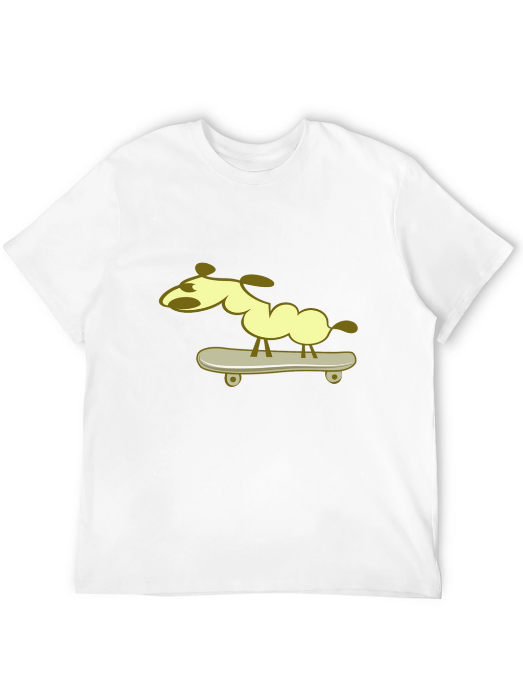 Dog on Skateboard Graphic Tee - Black