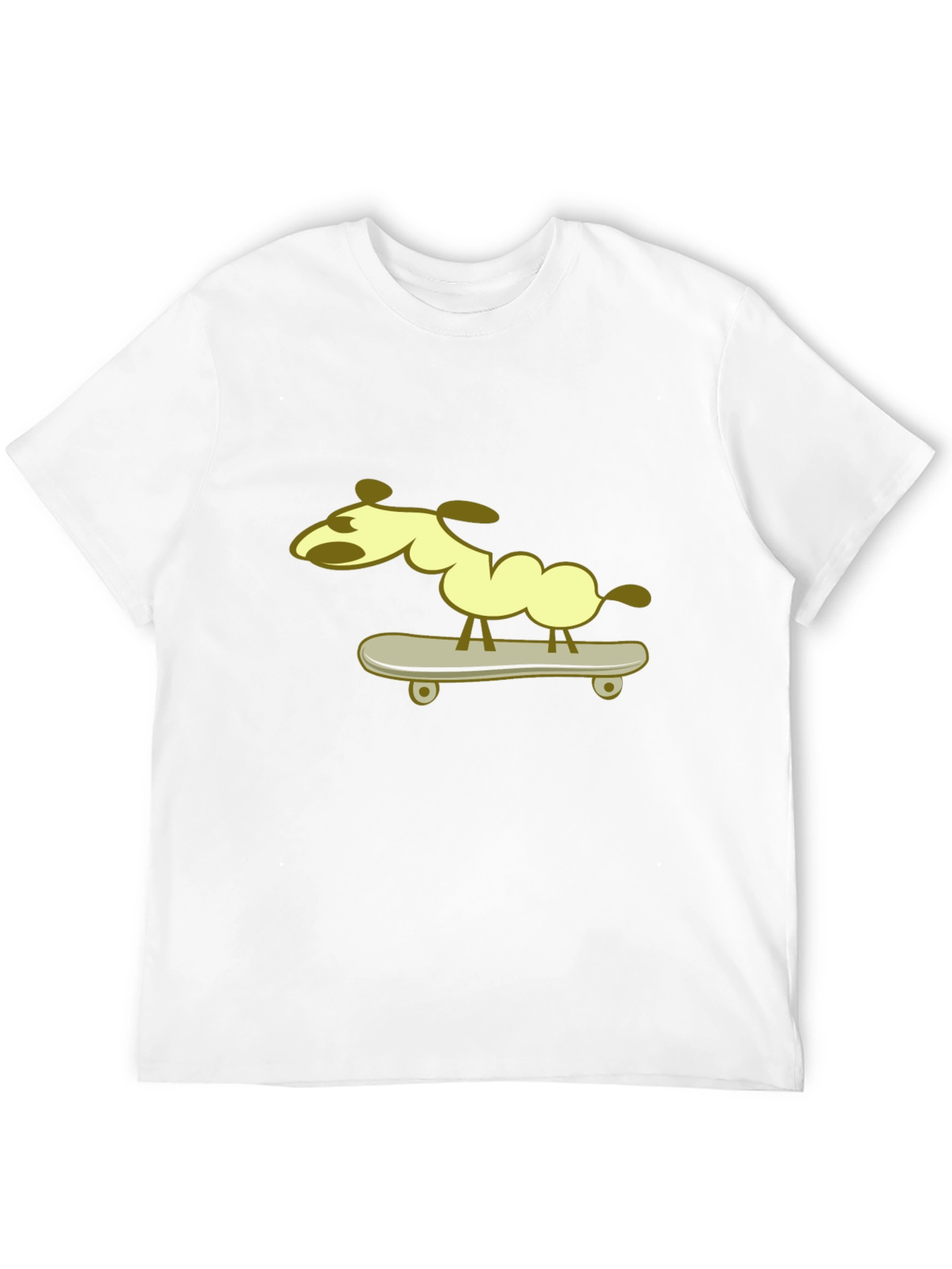 Dog on Skateboard Graphic Tee - Black