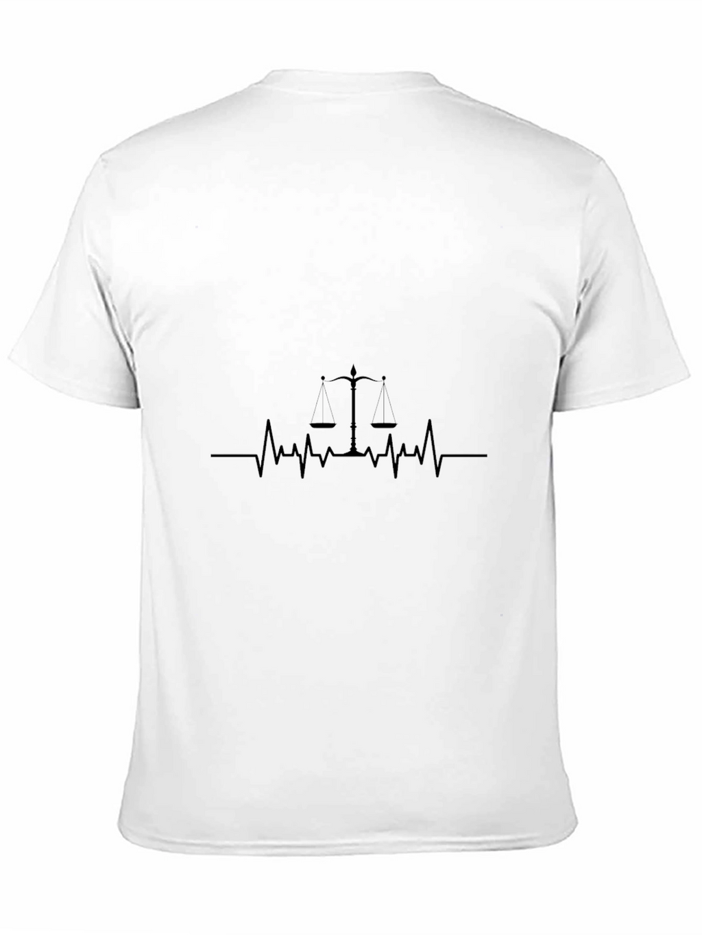Lawyer Heartbeat T-Shirt - Scales of Justice Design