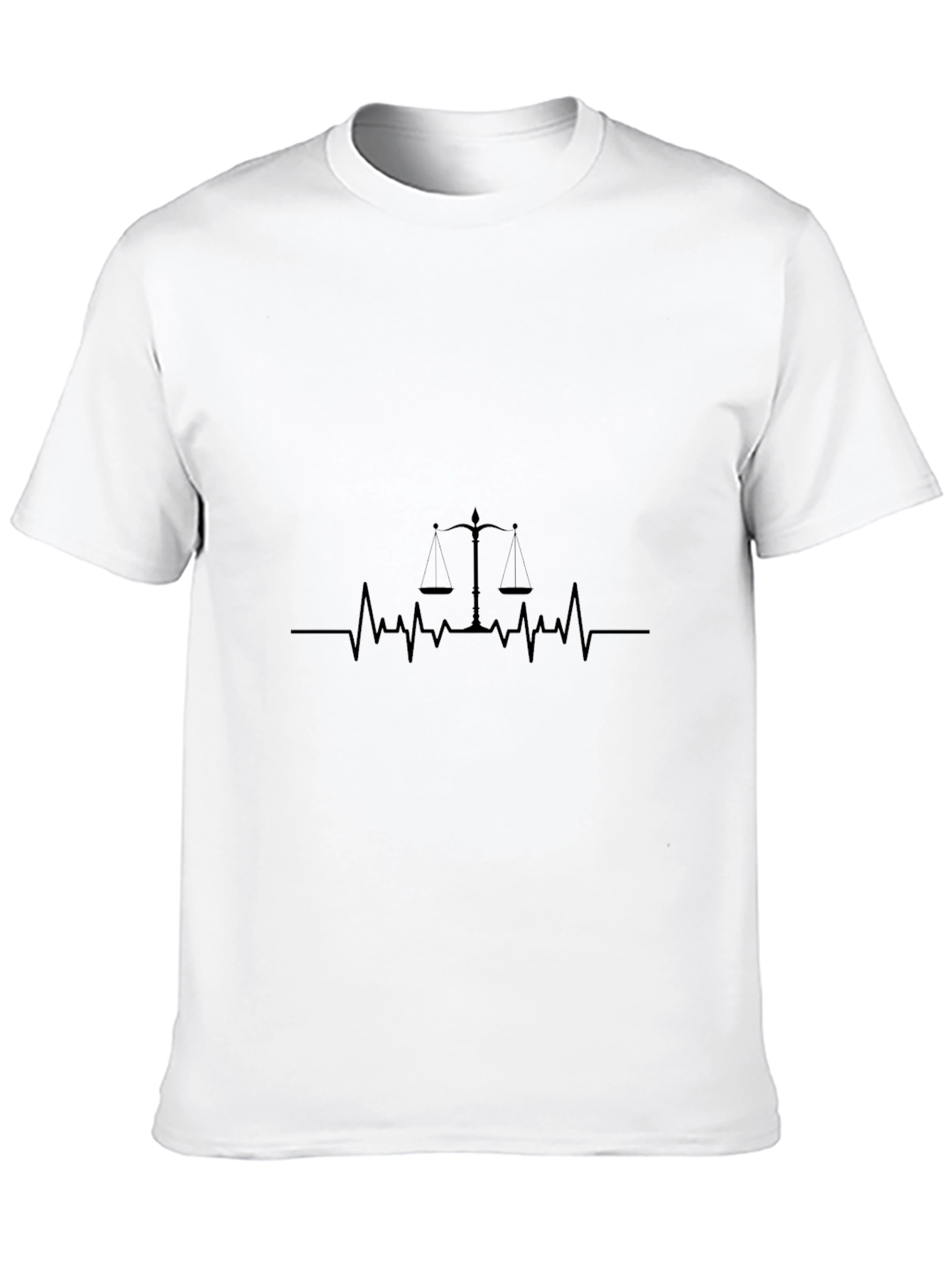 Lawyer Heartbeat T-Shirt - Scales of Justice Design