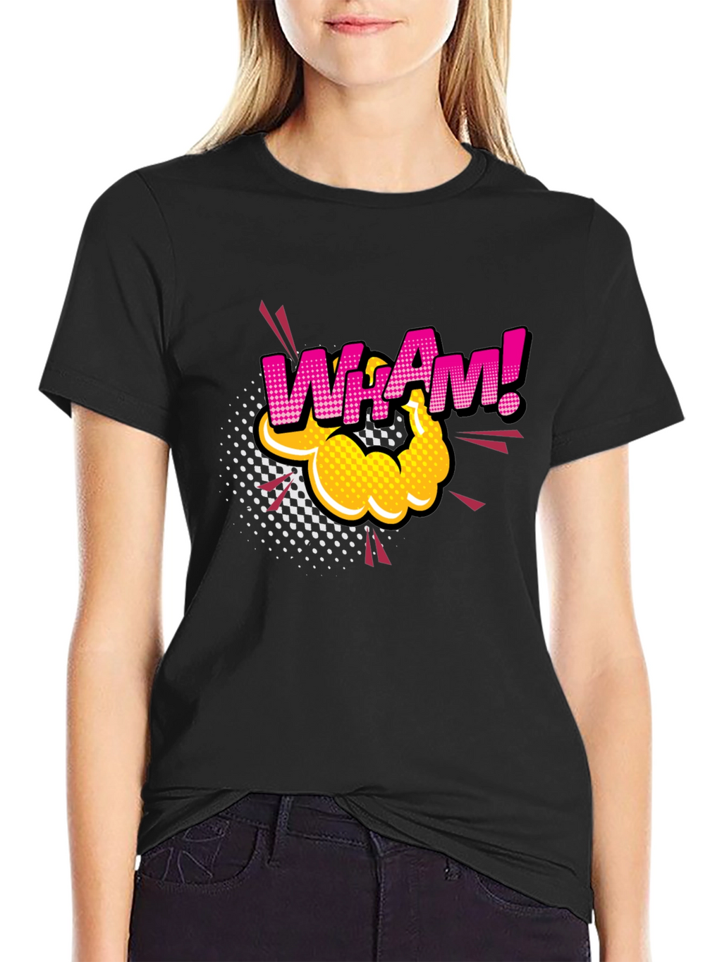 WhAm! Comic Book Style Black T-Shirt