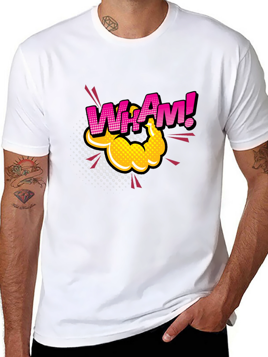 WhAm! Comic Book Style Black T-Shirt