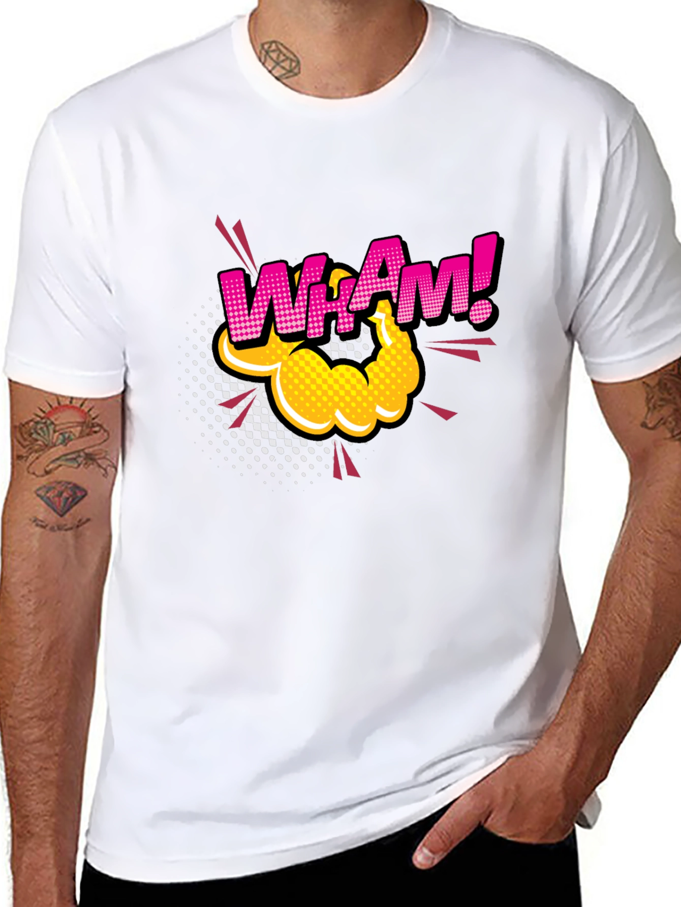 WhAm! Comic Book Style Black T-Shirt