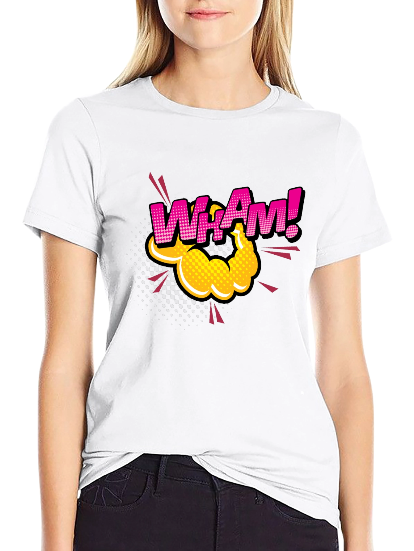 WhAm! Comic Book Style Black T-Shirt