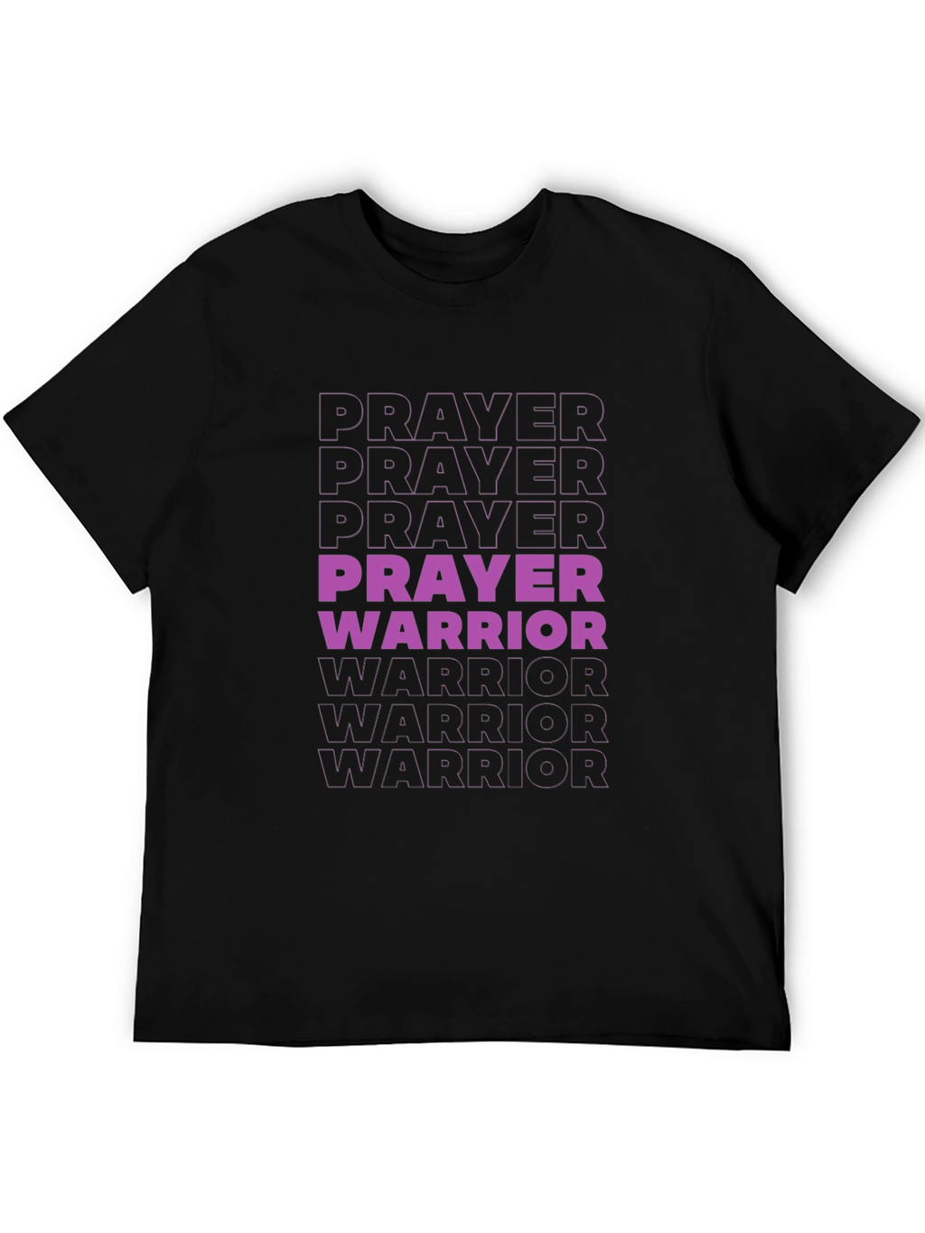 Prayer Warrior Graphic T-Shirt - Black