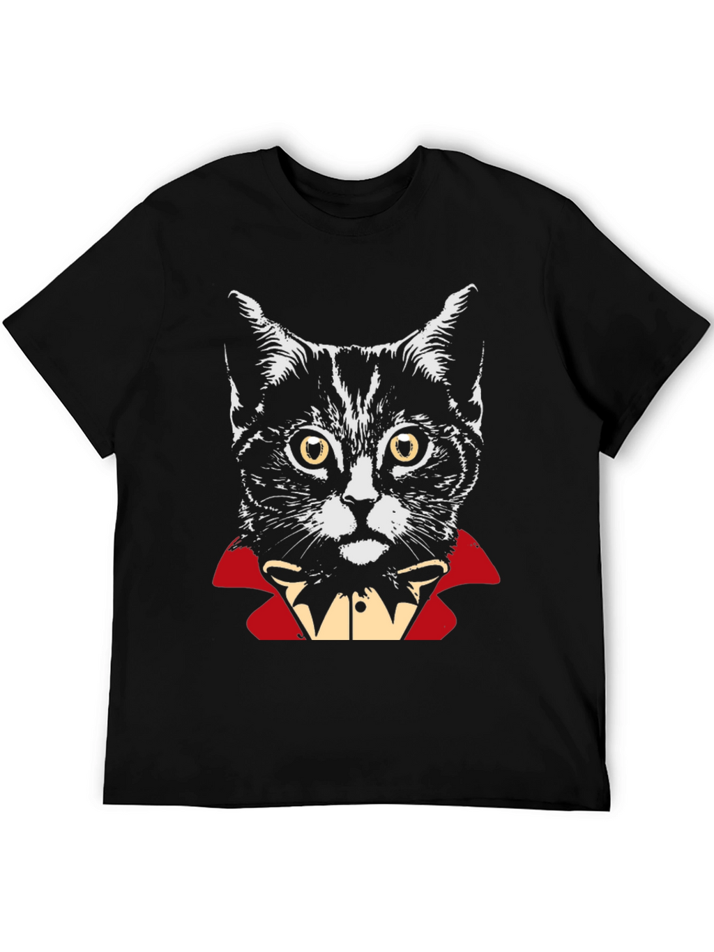 Vampire Cat Graphic T-Shirt - Halloween Costume Tee
