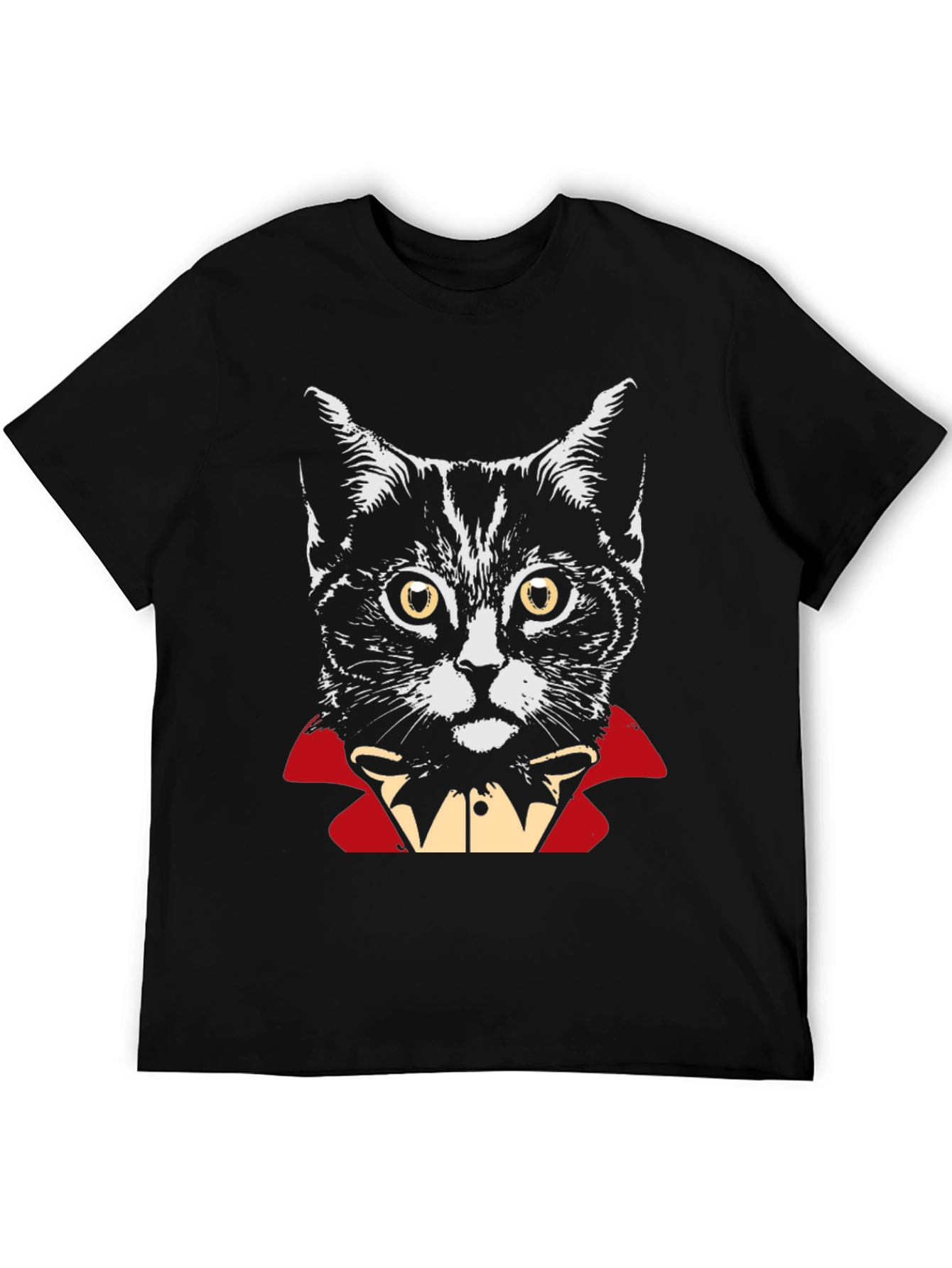 Vampire Cat Graphic T-Shirt - Halloween Costume Tee