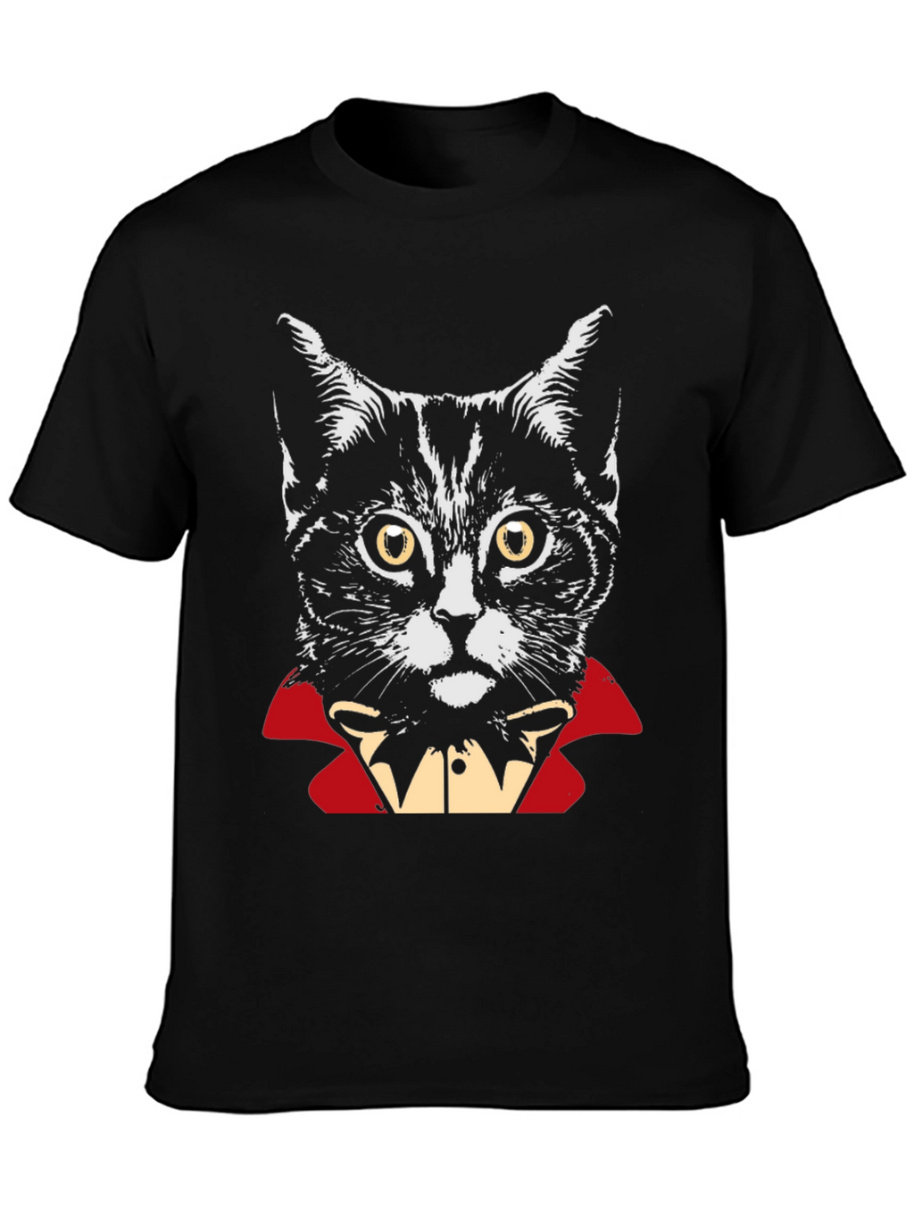 Vampire Cat Graphic T-Shirt - Halloween Costume Tee