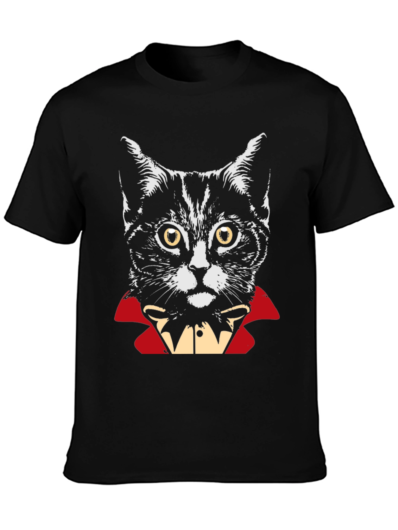 Vampire Cat Graphic T-Shirt - Halloween Costume Tee