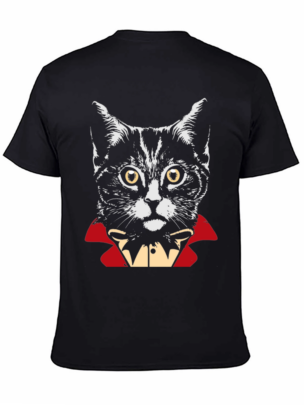 Vampire Cat Graphic T-Shirt - Halloween Costume Tee