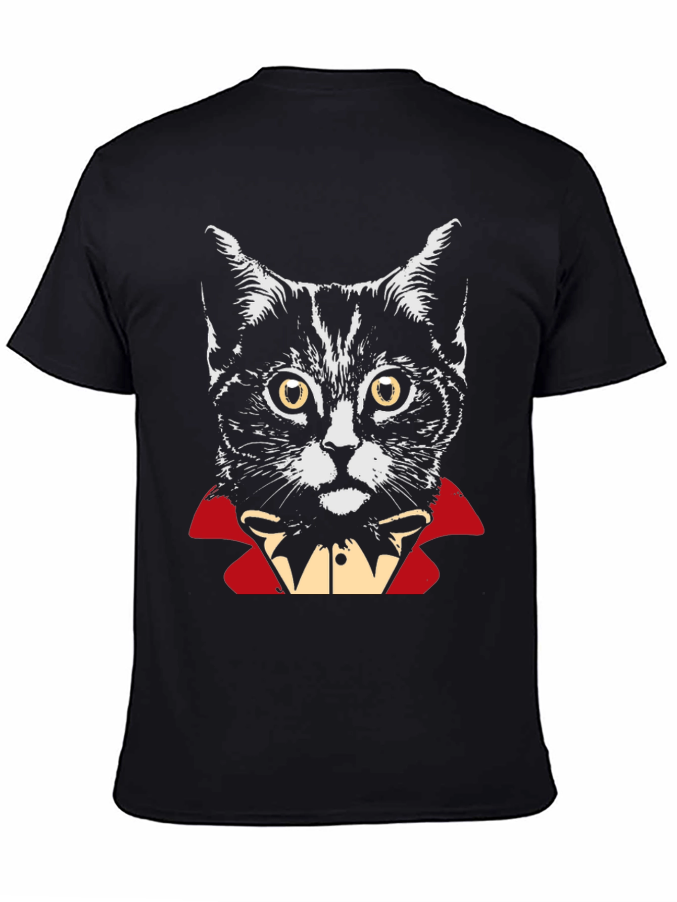 Vampire Cat Graphic T-Shirt - Halloween Costume Tee