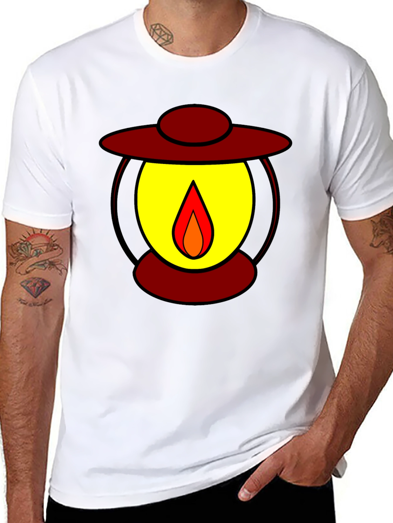 Lantern Graphic Black T-Shirt