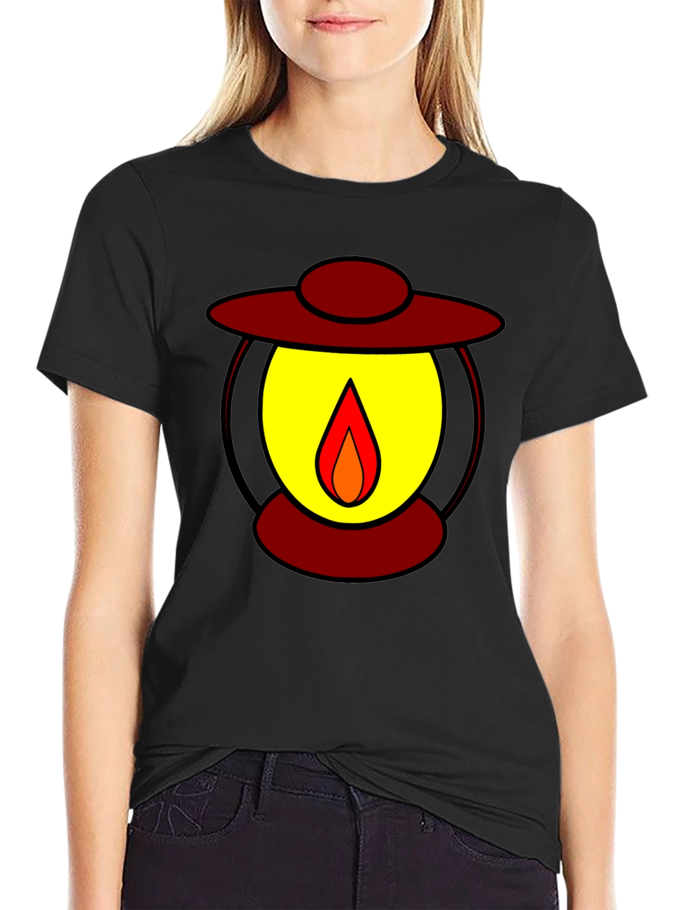 Lantern Graphic Black T-Shirt