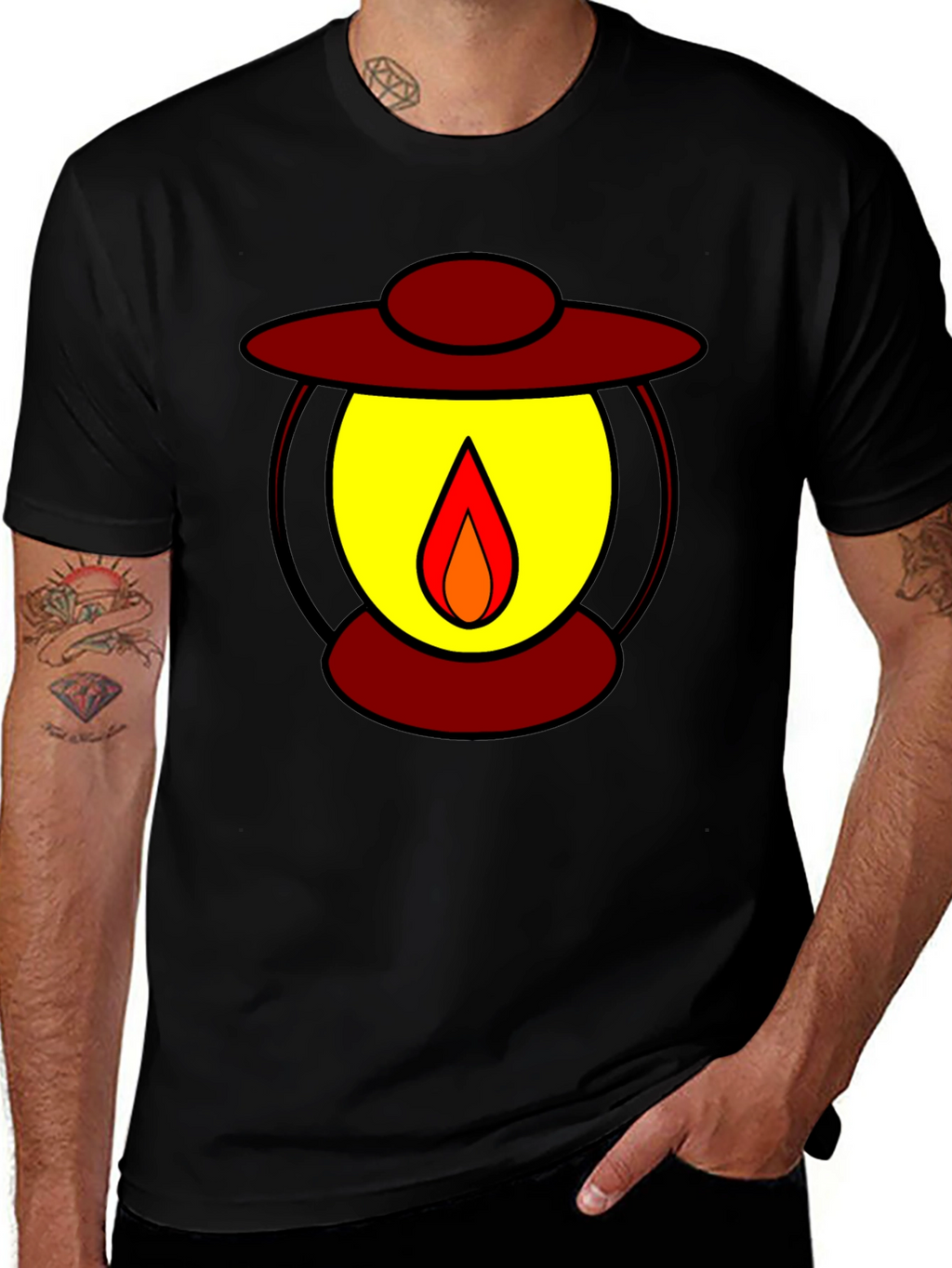 Lantern Graphic Black T-Shirt