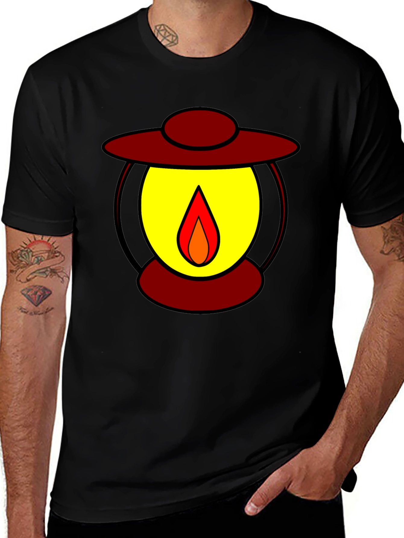 Lantern Graphic Black T-Shirt