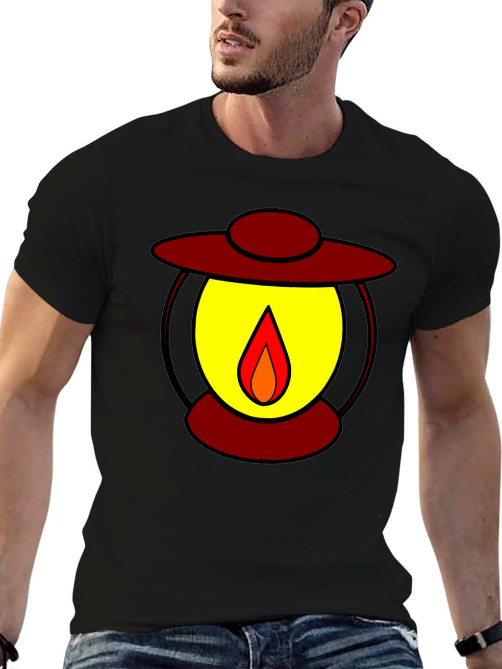 Lantern Graphic Black T-Shirt