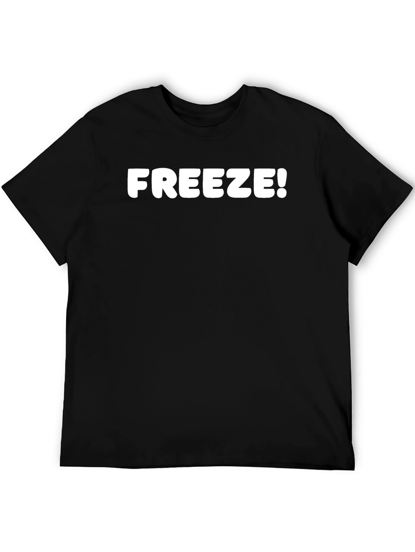 Freeze! Mens Black Graphic T-Shirt