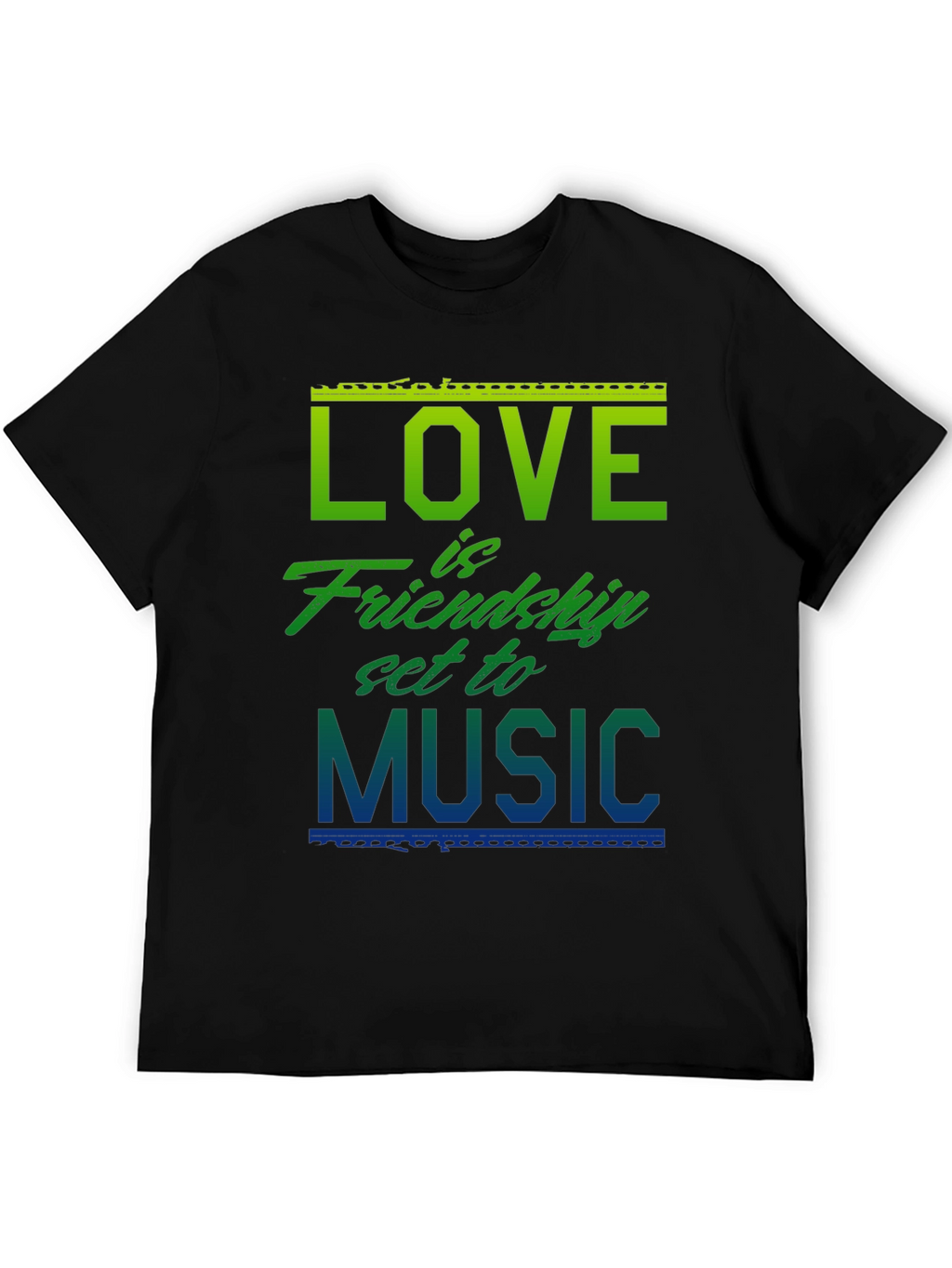 Love Friendship Music Graphic T-Shirt