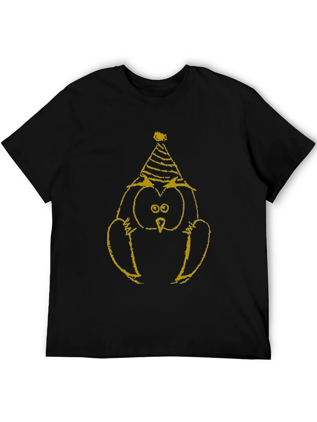 Party Owl T-Shirt - Black Cotton Tee