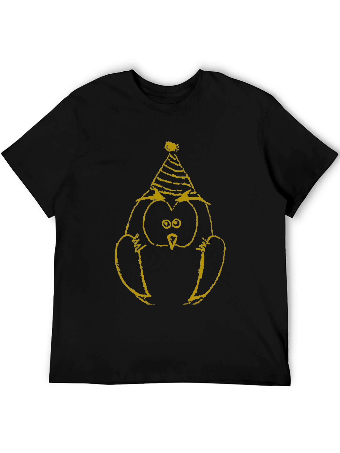 Party Owl T-Shirt - Black Cotton Tee