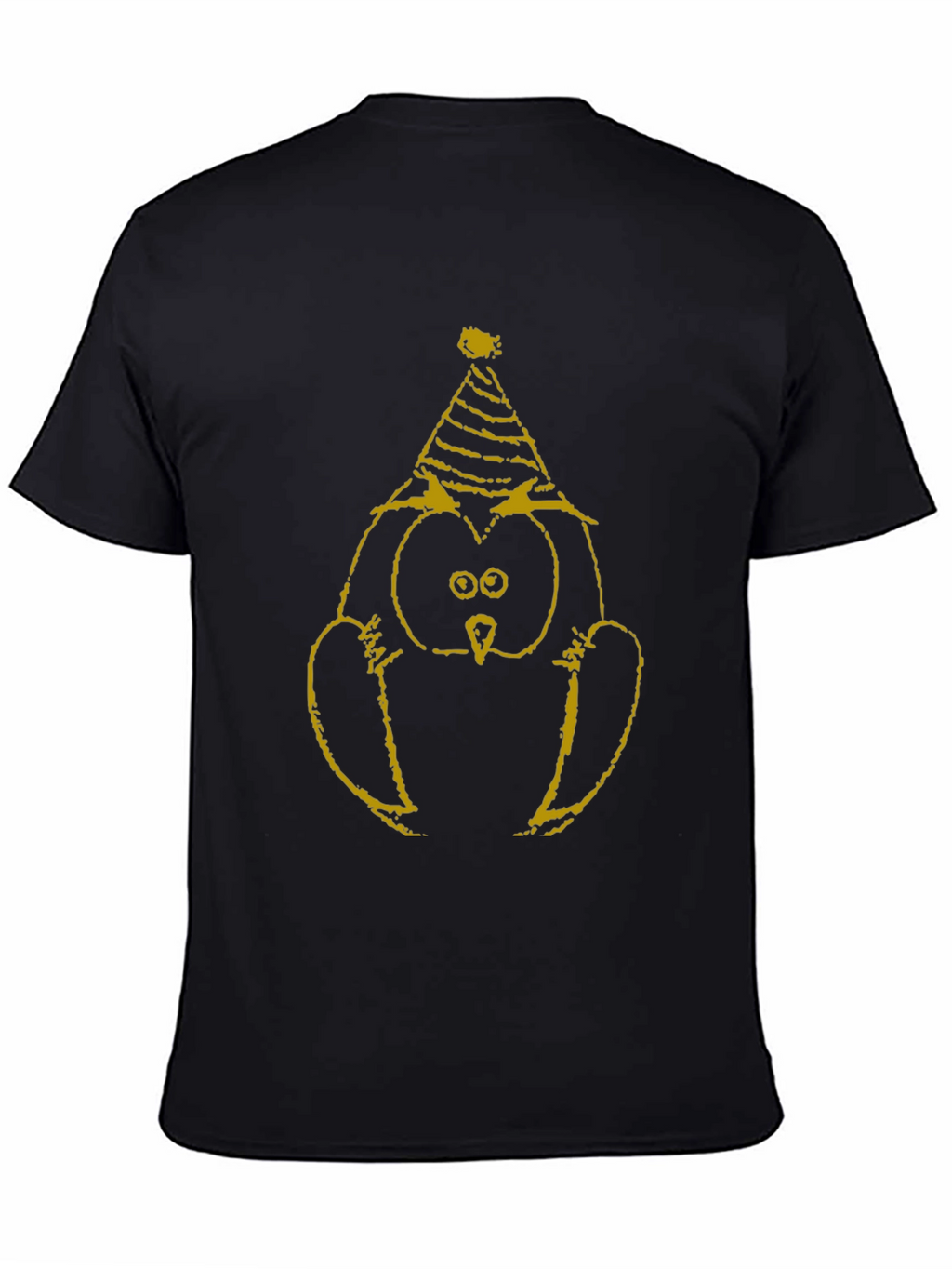 Party Owl T-Shirt - Black Cotton Tee
