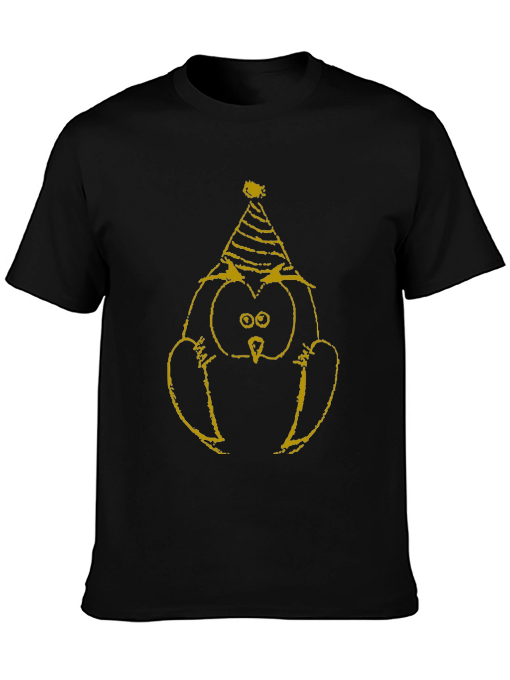 Party Owl T-Shirt - Black Cotton Tee