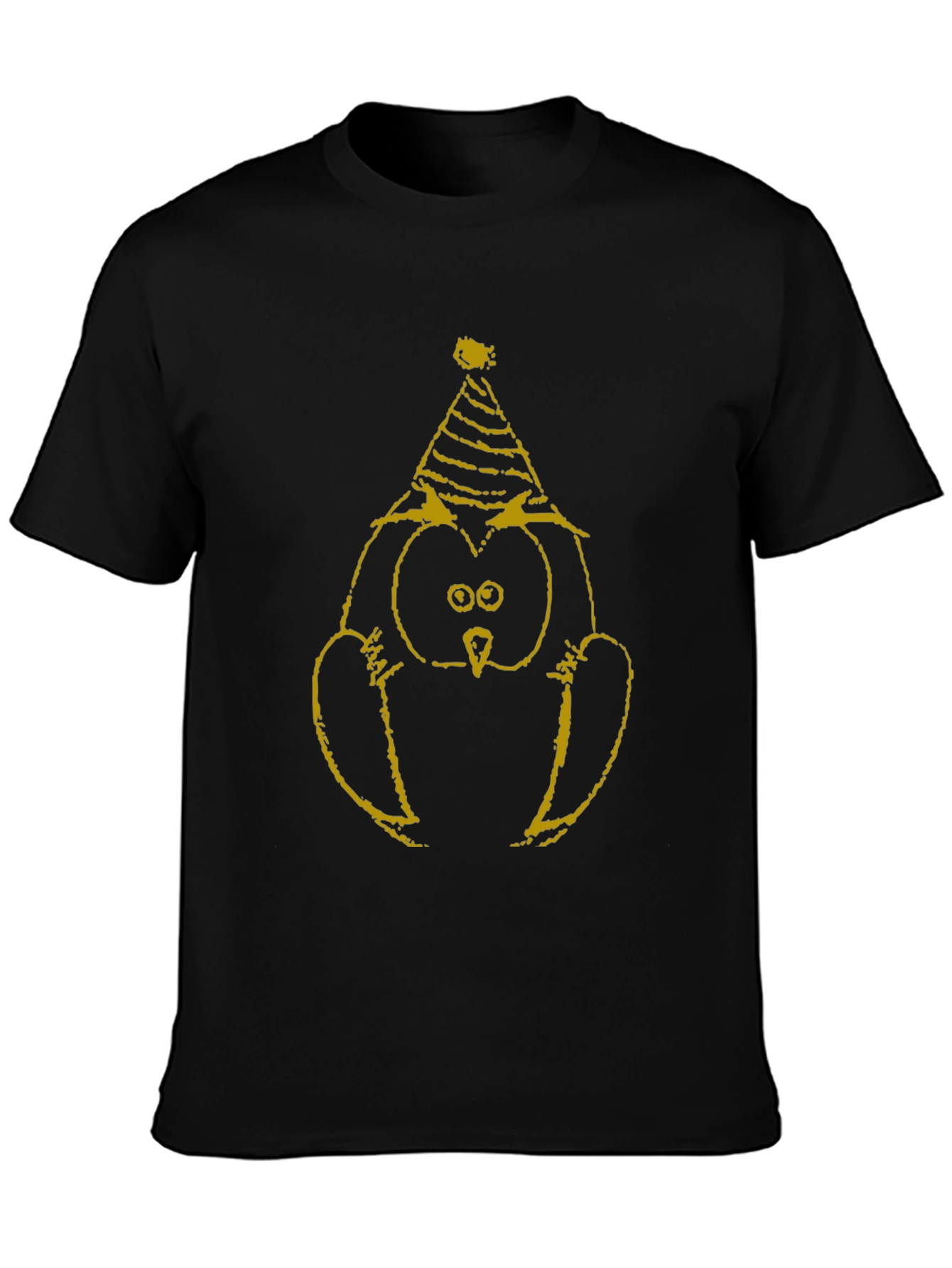 Party Owl T-Shirt - Black Cotton Tee
