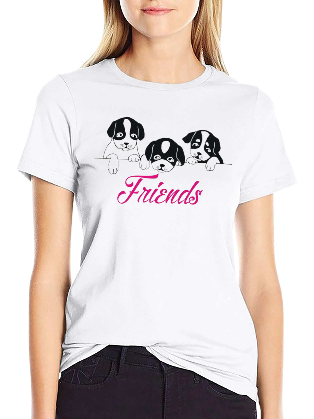 Friends Graphic Black T-Shirt