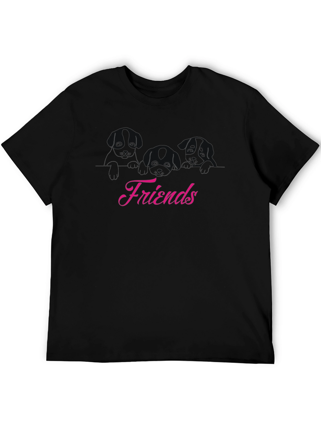 Friends Graphic Black T-Shirt