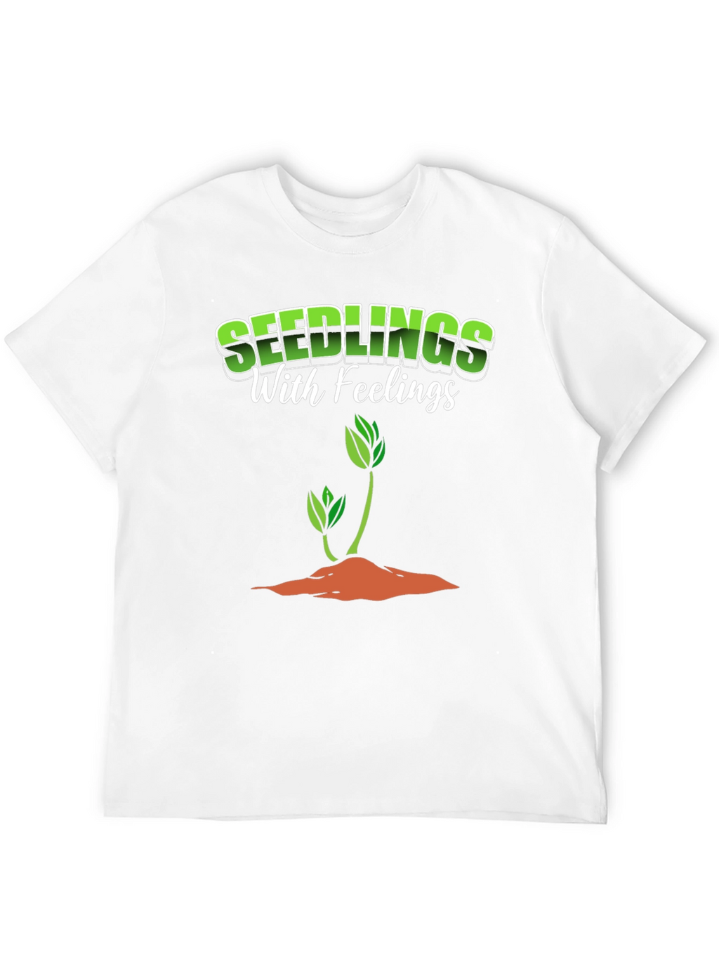 Seedlings with Feelings Black Graphic T-Shirt