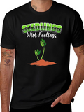 Seedlings with Feelings Black Graphic T-Shirt