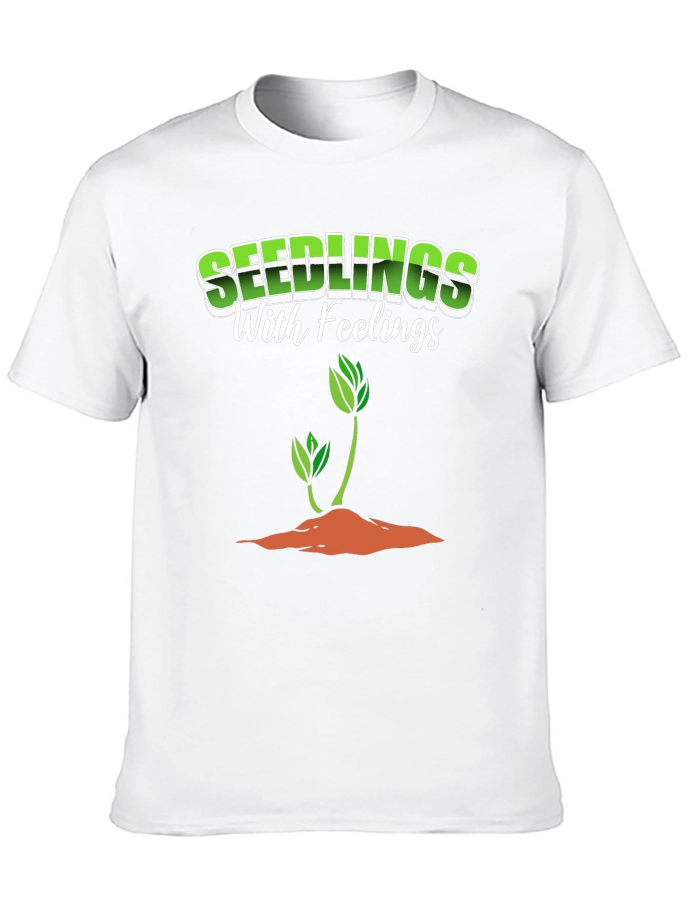 Seedlings with Feelings Black Graphic T-Shirt