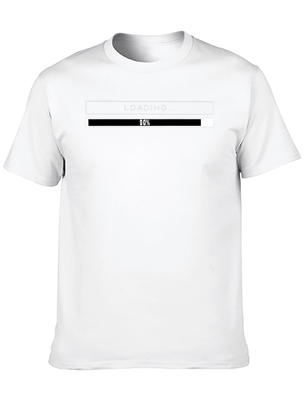 Loading 90% Complete Graphic Tee - Black Cotton T-Shirt